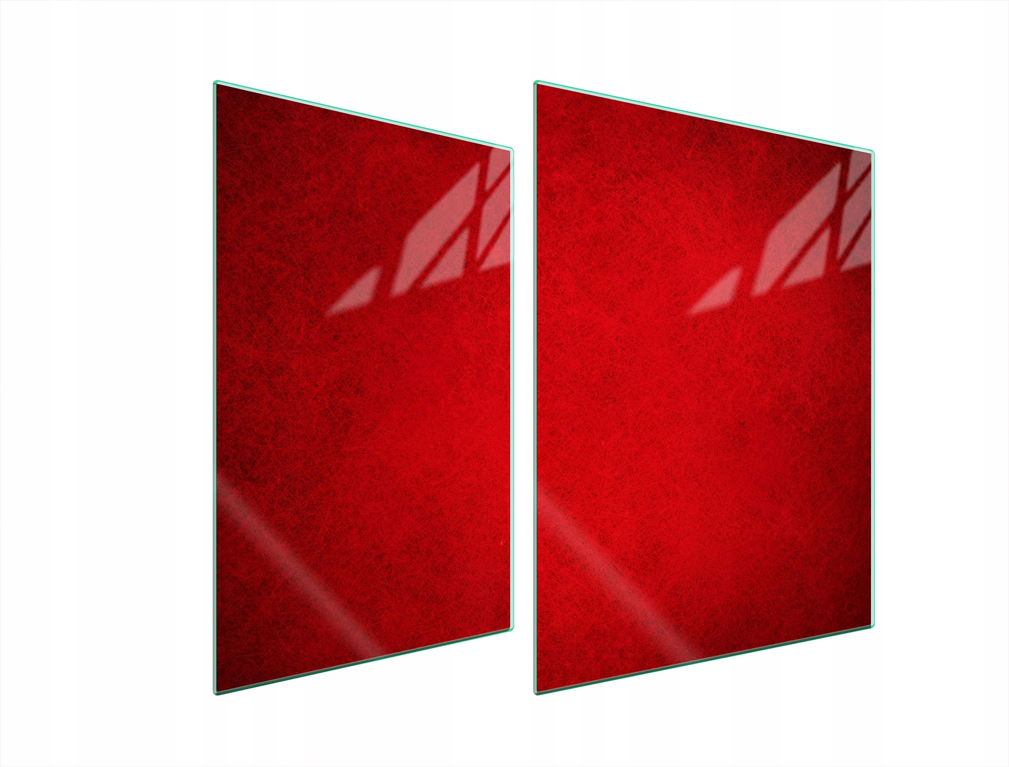 Ochranná Skleněná Deska Na Sporák 70x52 Červená Tvrzené Sklo