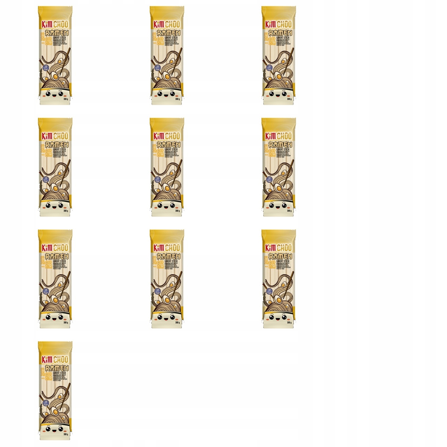 10x 300g Kimchoo makaron pszenny wstążki ramen 48 Karton