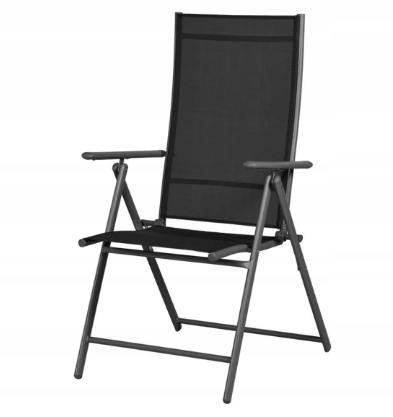 Skladacia záhradná stolička, nastaviteľná, antracitová, Livarno home