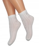 

Milusie Jasno Kremowe Skarpetki Wzorki 20-23