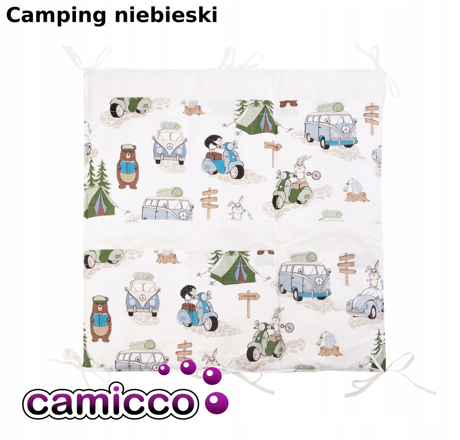 ORGANIZER PRZYBORNIK do ŁÓŻECZKA na ŁÓŻECZKO wzory Marka Camicco