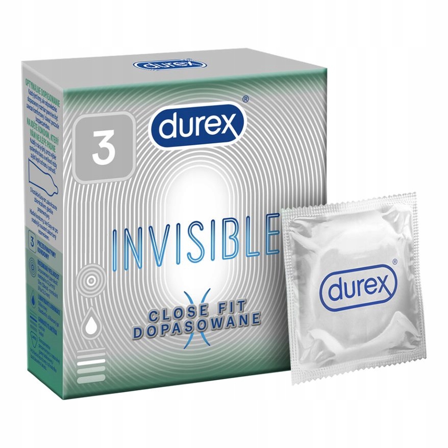 

Durex Invisible Close Fit Prezerwatywy 3 sztuki