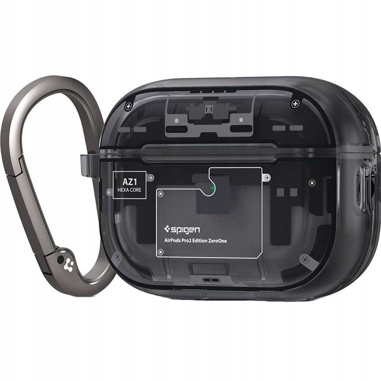 Puzdro pre AirPods Pro 2, Spigen Ultra Hybrid Zero One, puzdro s karabínou