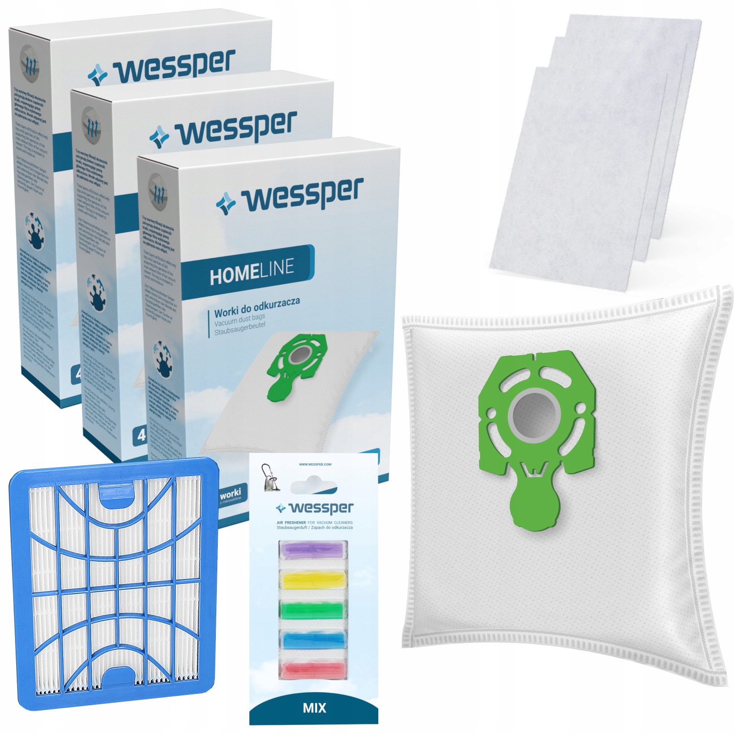 

Hepa + 12szt Worki Zelmer Syrius Cobra II + Gratis