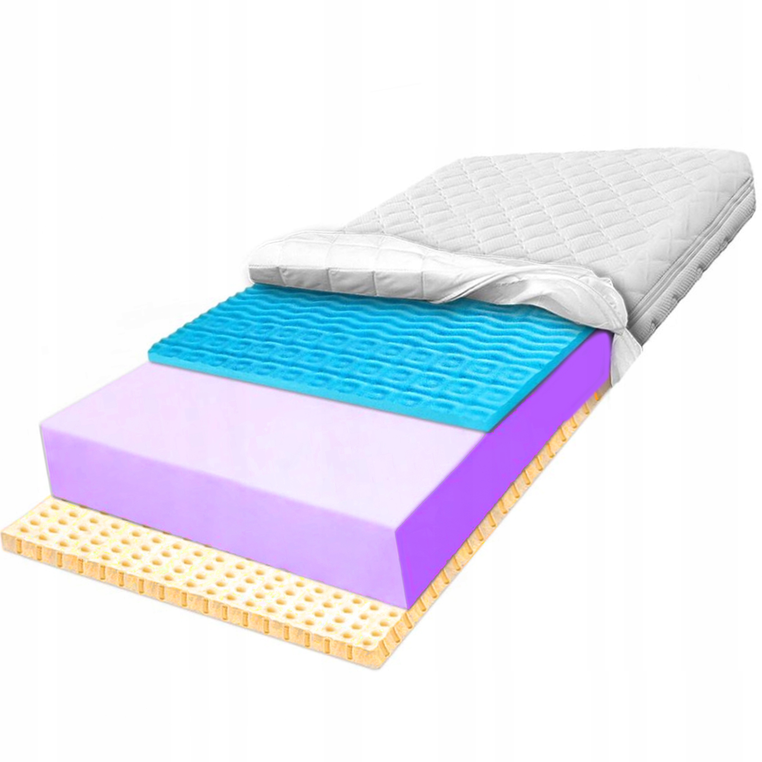 Materac piankowy 150x180 materac twardy strefowy na skurcze z lateksem 27