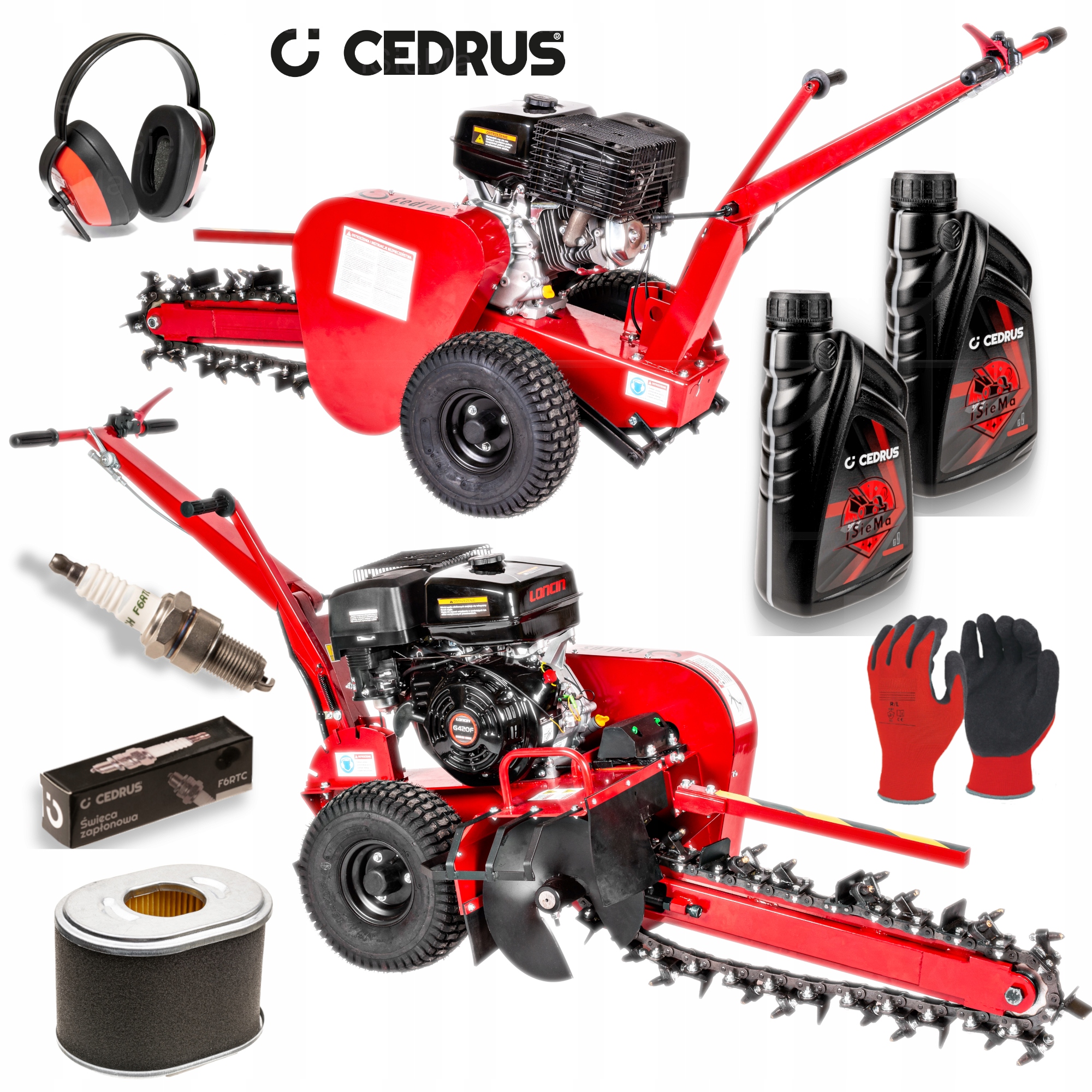 Koparka łańcuchowa Cedrus KP01 Loncin G420F CEDKP01 KP01 60cm