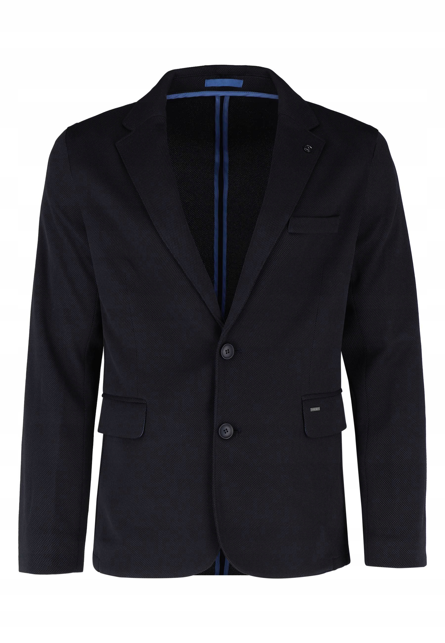 Pánská Pletená Sako Jednořadá Námořnická Modrá Barva Volcano Jb-bond 3XL