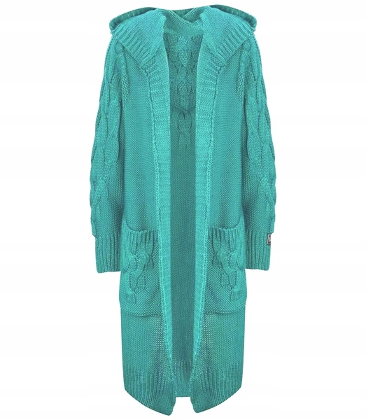 Dlouhý dámský kardigan s kapucí oversize, vlněný Agrafka unisize