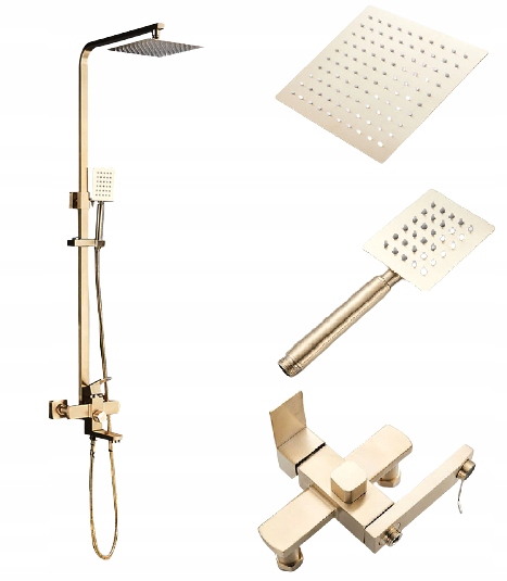 Sprchová batéria zlatá nástenná Chde Gold Mat