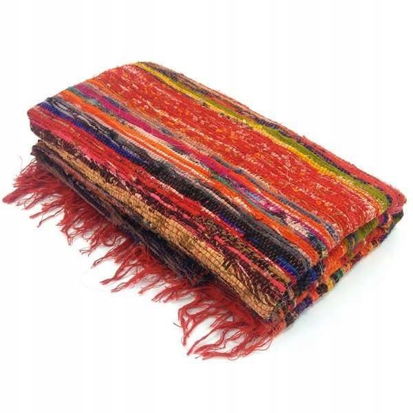 

Dywan, mata na plażę żywe czerwone frędzle