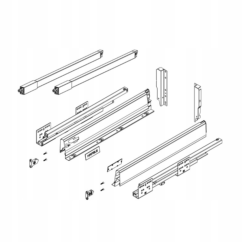 

Hafele Matrix S35 400mm h-199mm Wysoka Biały Kpl
