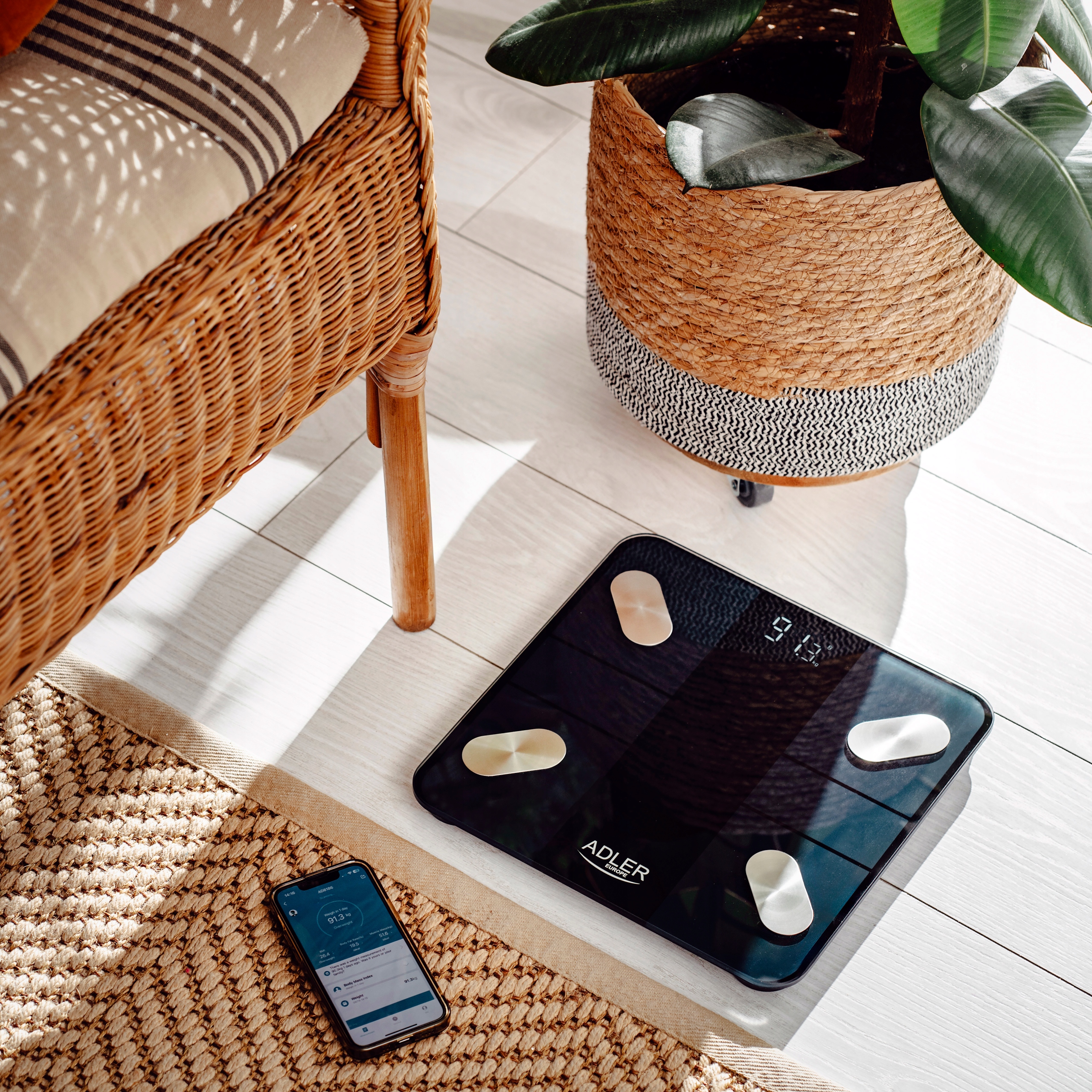 Waga Łazienkowa ANALITYCZNA Elektroniczna Smart 180kg BMI Pomiar Tłuszczu Rodzaj baterii baterie AAA