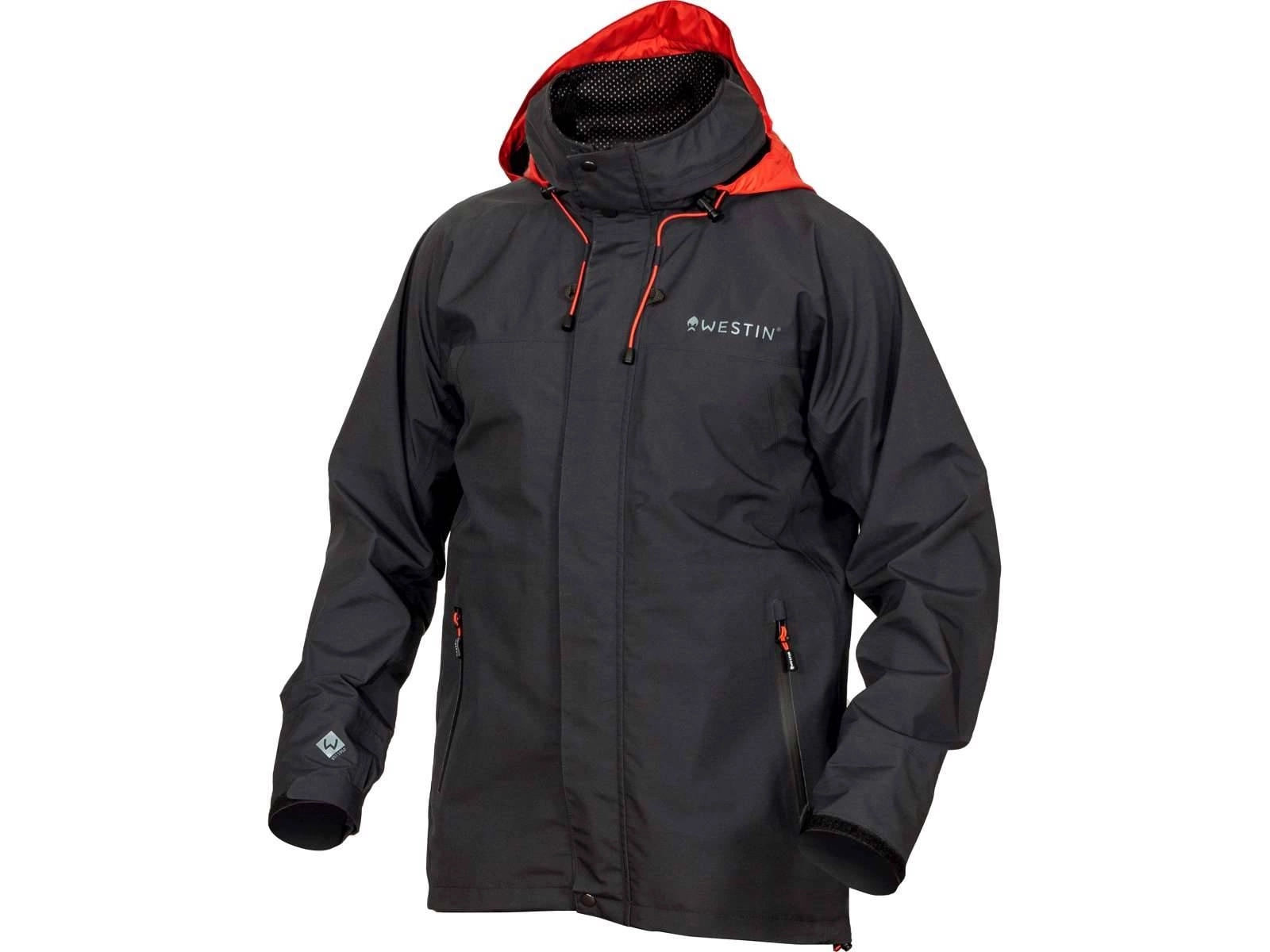 W6 Rain Jacket S Steel Black
