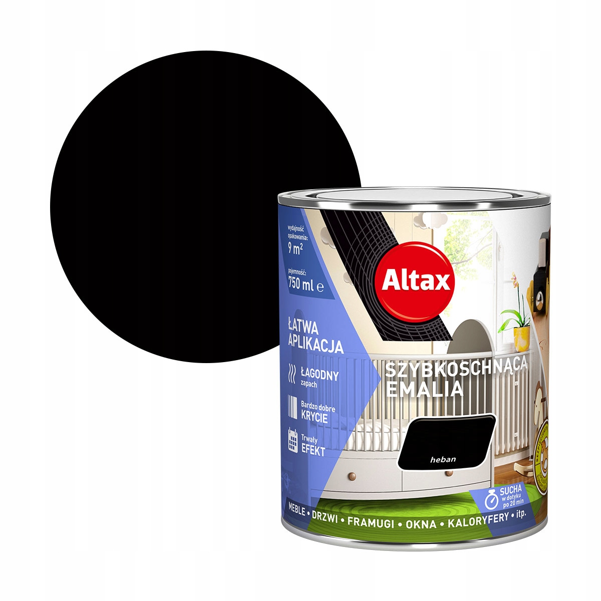 

Altax Emalia Szybkoschnąca 0,75L Heban