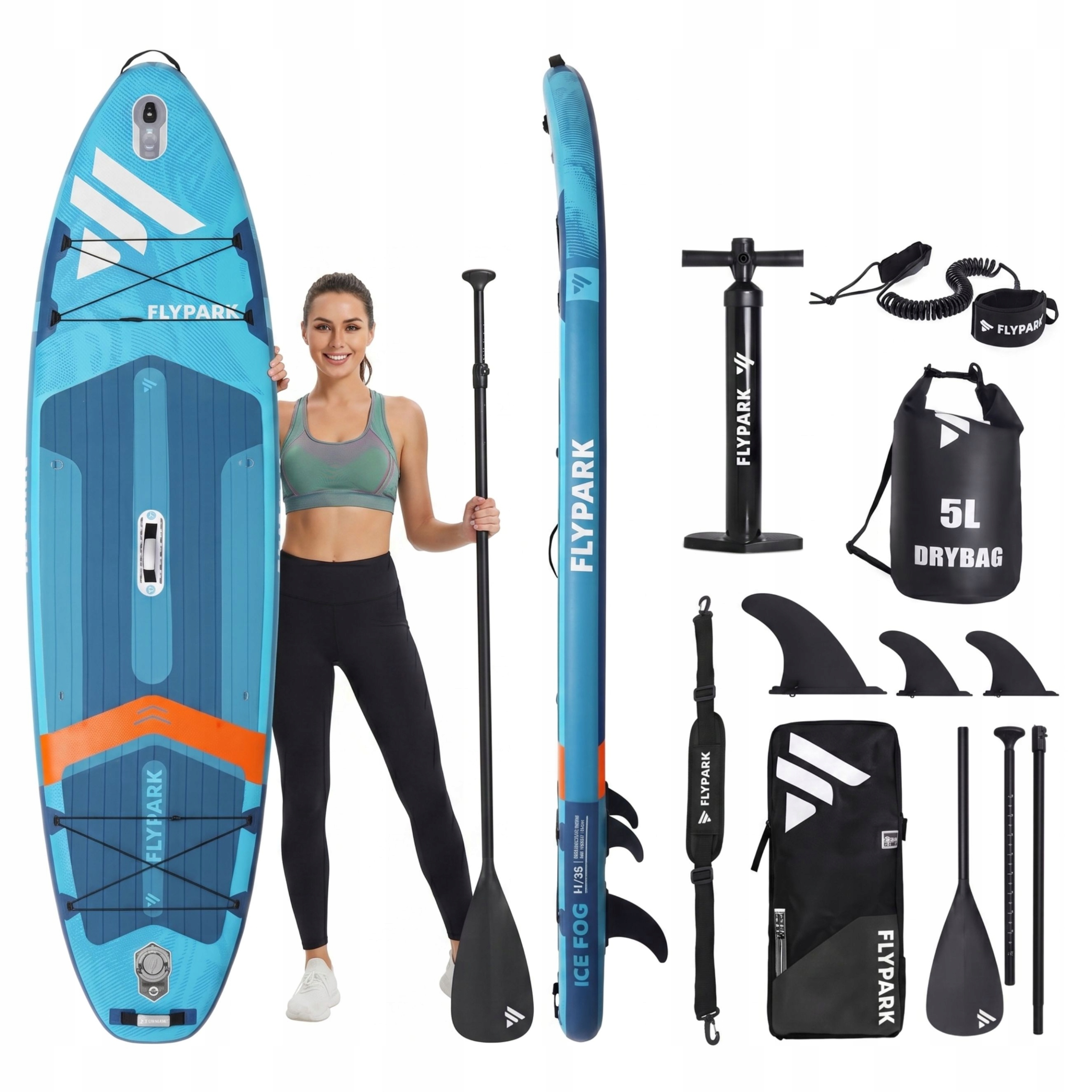 Sup Flypark Dvoumístná Široká Plavecká Deska Ve Stoje S Taškou 335 cm