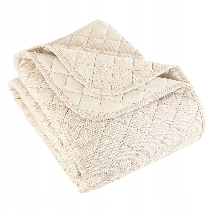 Dekorativní přehoz Molly 220 x 240 cm prošívaný, strukurní, krémový