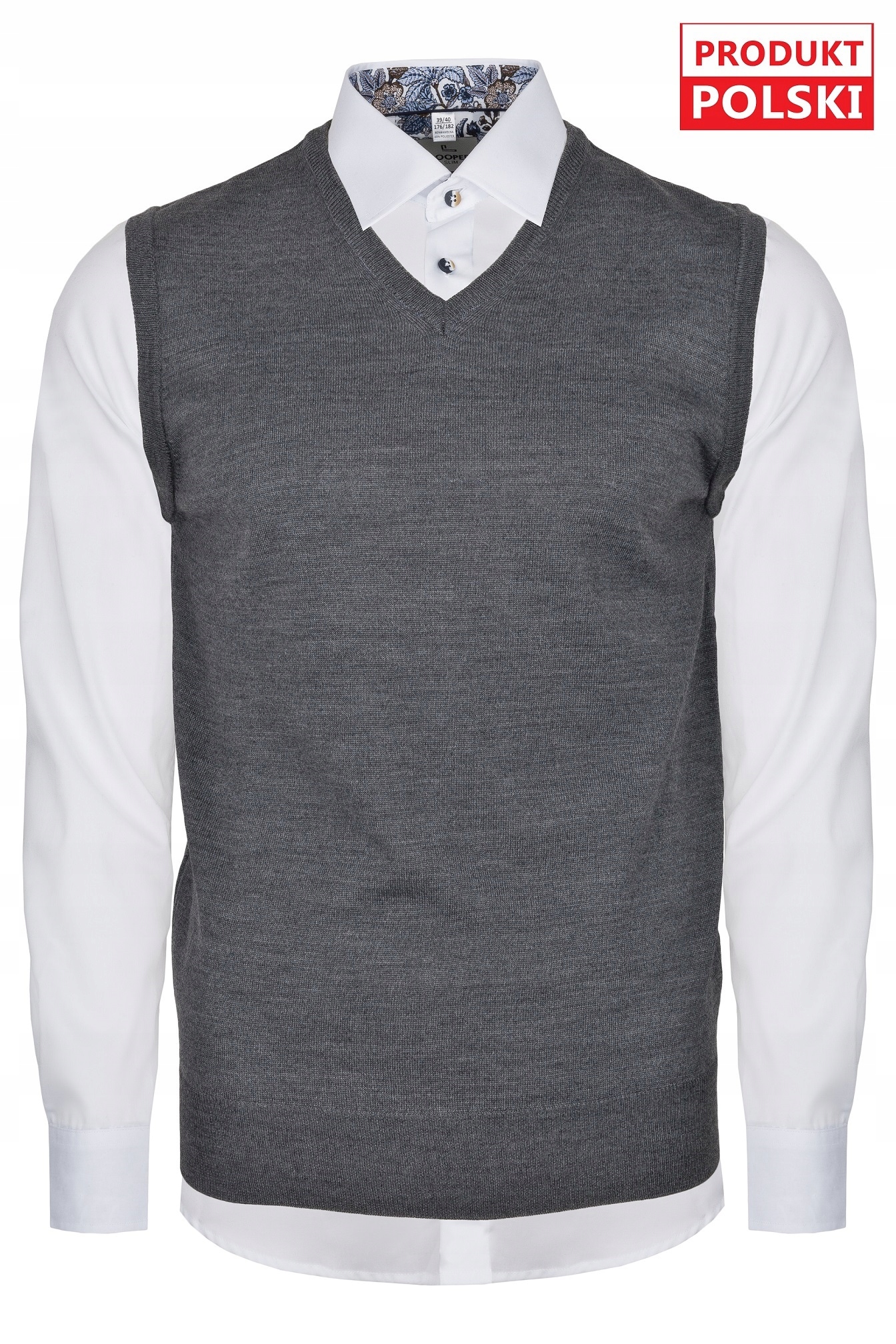 Vesta bez rukávů šedá vlna M&M vel. M