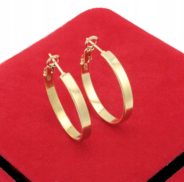 

Kolczyki Złote Kółka 3 CM Stal Chirurgiczna