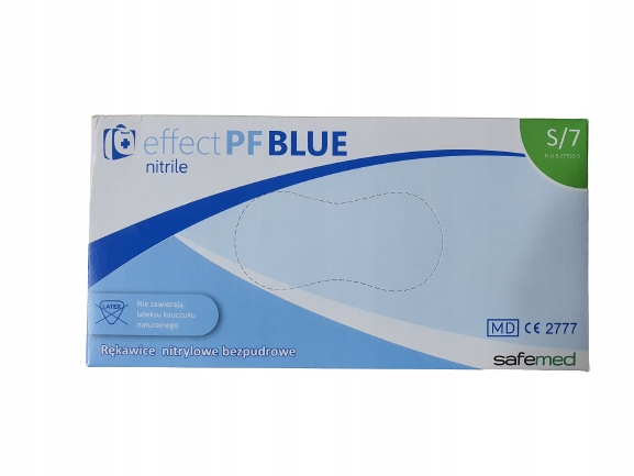 

100xS Rękawiczki rękawice nitrylowe Effect Blue
