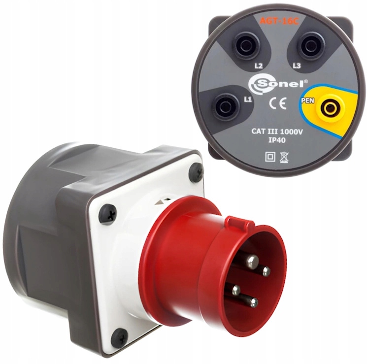 Sonel Adaptér do trojfázovej zásuvky 16A Banánová zásuvka WAADAAGT16C