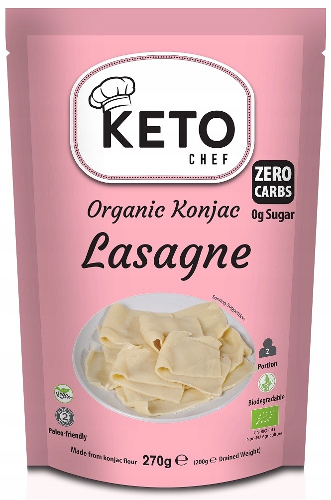 Better Than Foods Keto Chef Těstoviny Konjac Lasagne shirataki Bio 270 g