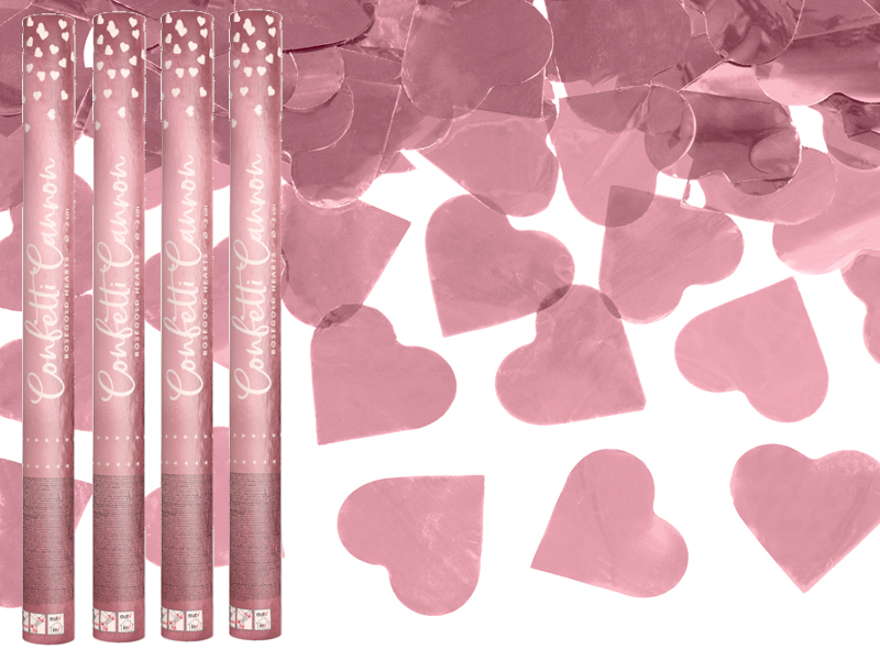 WYSTRZAŁOWE KONFETTI ROSE GOLD SERCA 60cm x4