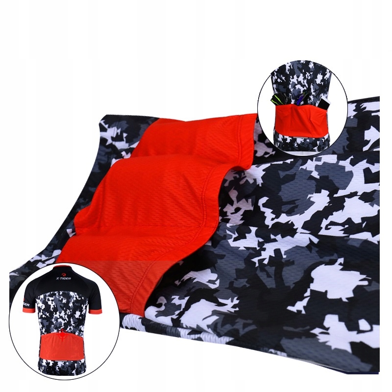 Koszulka Na Rower Wygodna Z Odblaskiem Odprowadzająca Wilgoć Ochrona UV XL Płeć mężczyzna