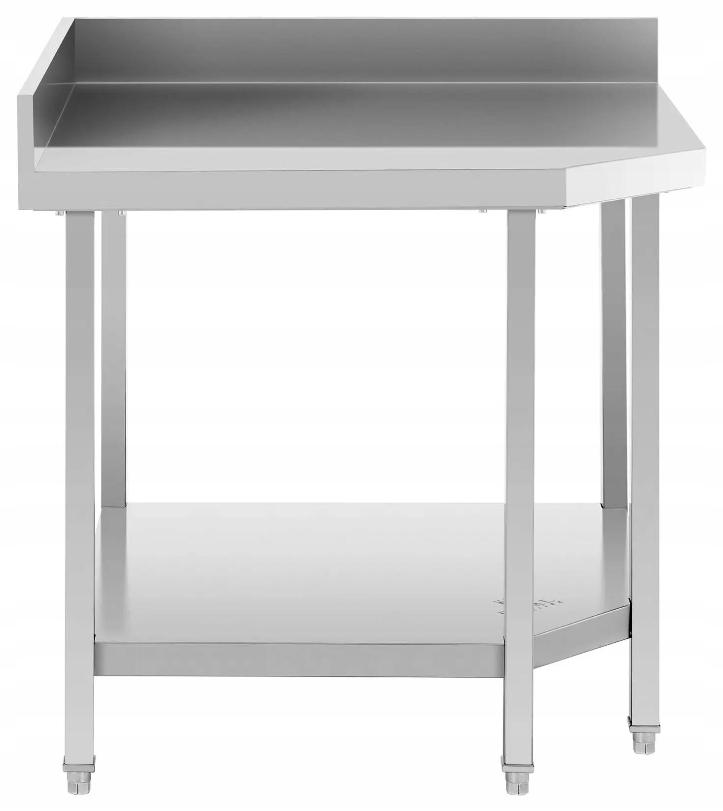 Stół narożny ze stali nierdzewnej 90x70cm Royal Catering RCCWT-90X70-S