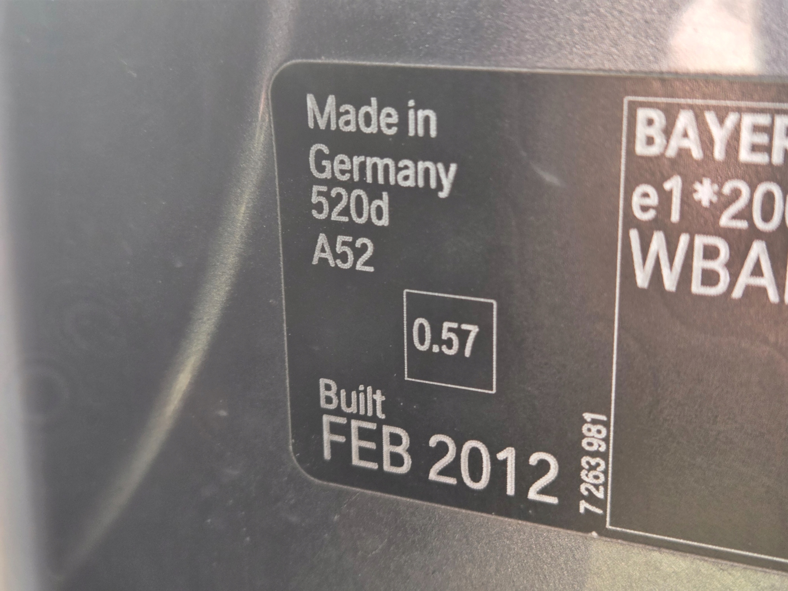 Tür links vorne BMW F10 A52