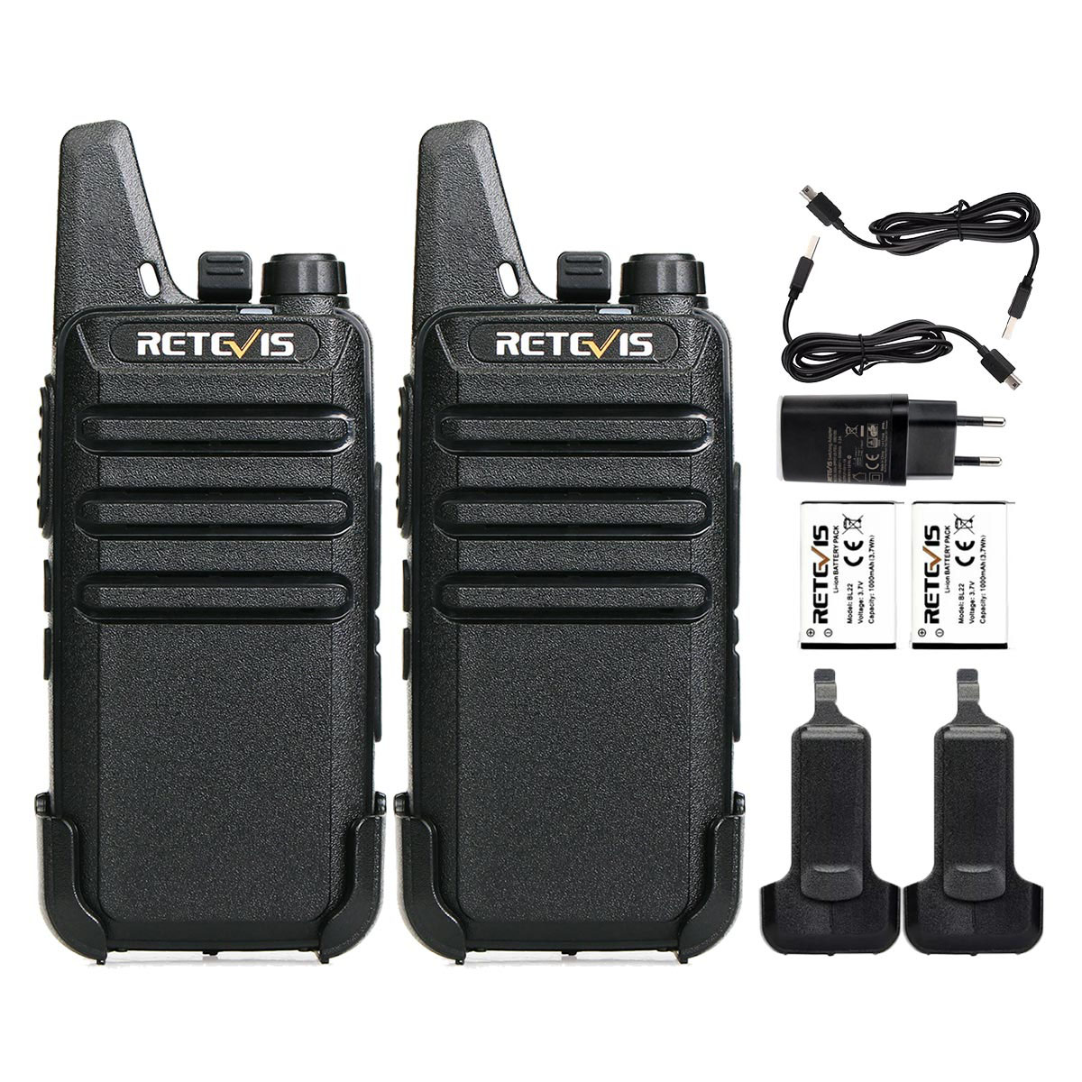 Retevis RT622 Vysílačka kompaktní mini vysílačka, PMR446, 2 ks