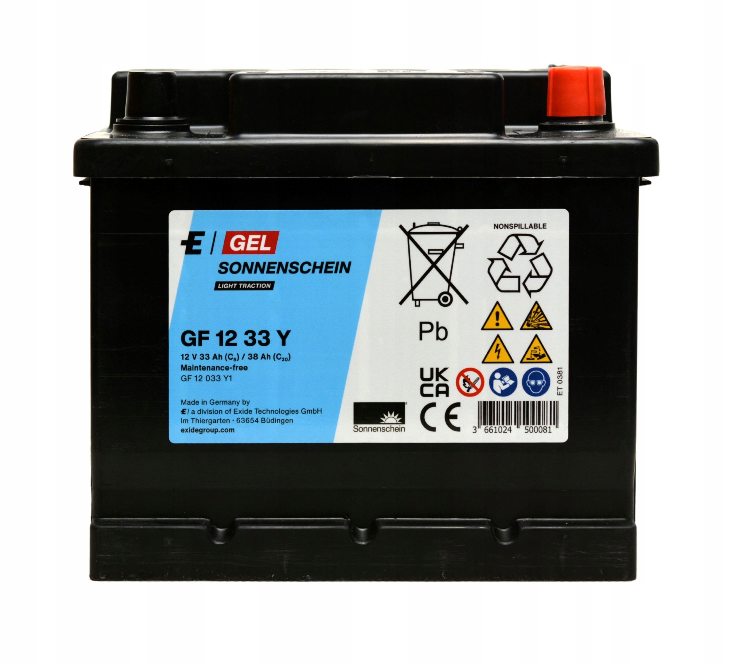 Sonnenschein GF12033Y 12V Gel 38AH Gf 12 033 Y