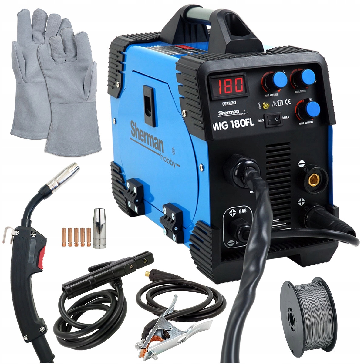 Зварювальний апарат migomat Sherman MIG MAG MMA Flux IGBT