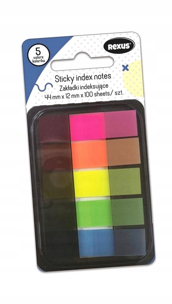 ZNACZNIKI 1,2X4,4CM 5 KOLORÓW