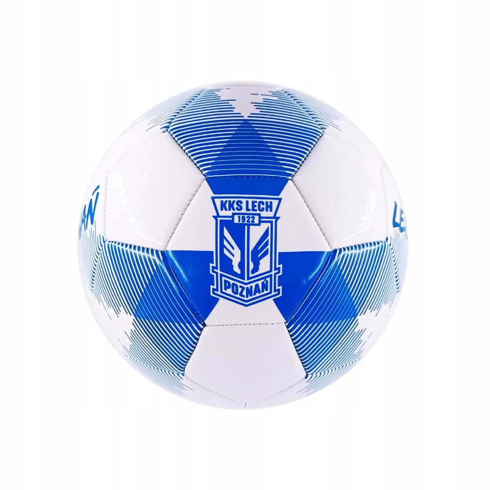 Piłka Herb Lech Poznań Biało-niebieska r. 5