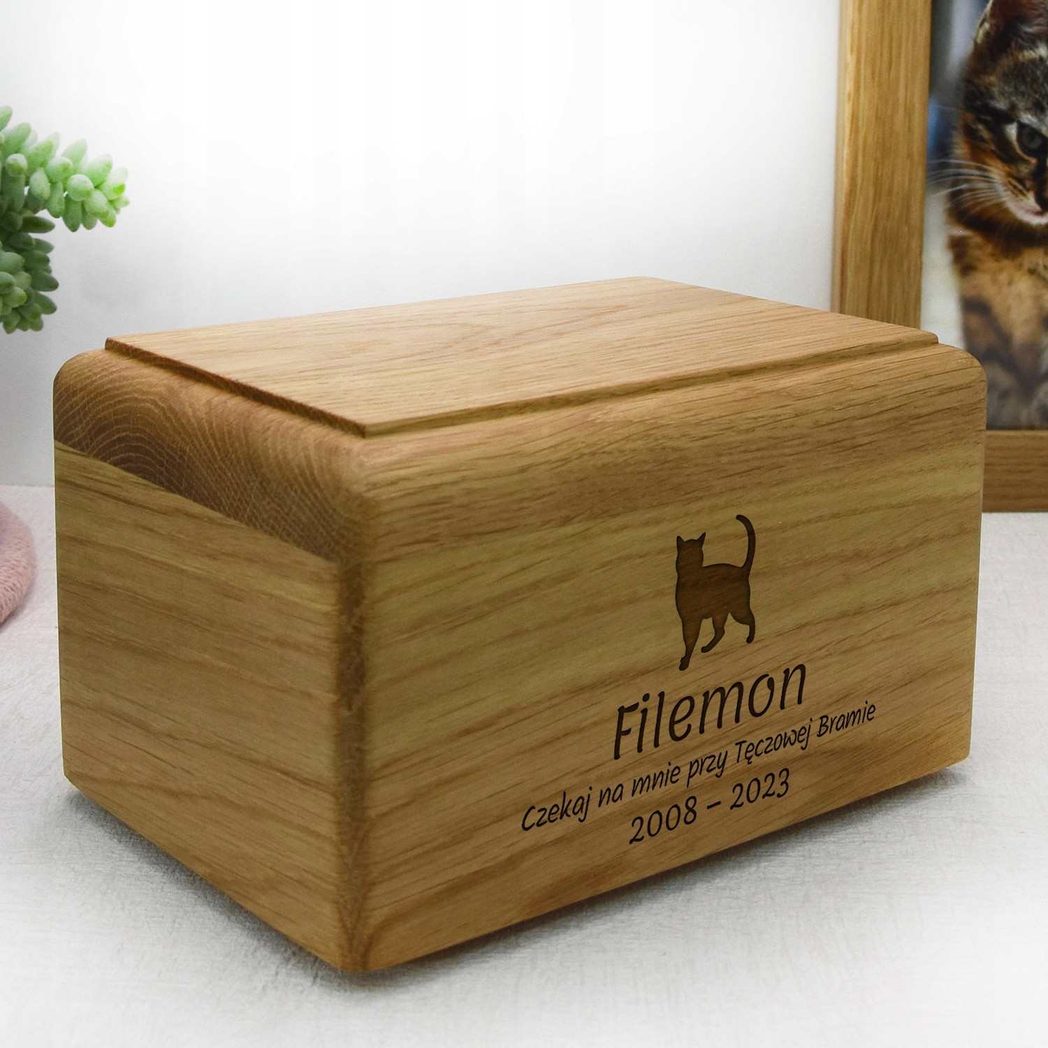 Urna pro psa Sedmikráska Lite Dubové dřevo Polské Ruční práce Vel.. L Grawer