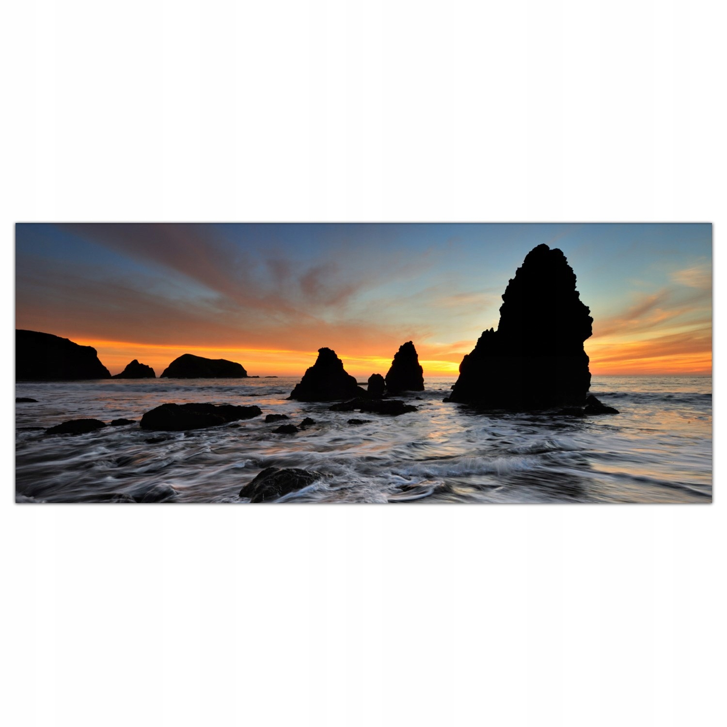 

Hartowany Obraz Szklany Plaża Zachód Słońca 125x50