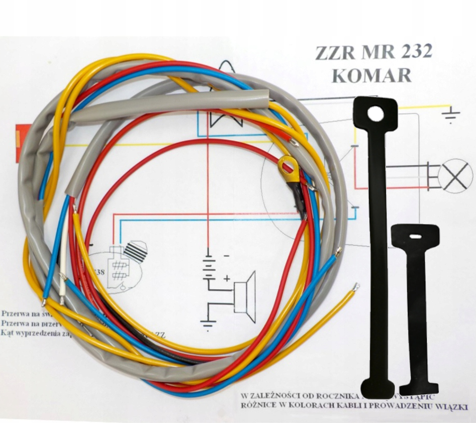 Instalacja Elektryczna Opaski Komar 232 Sztywniak Szara