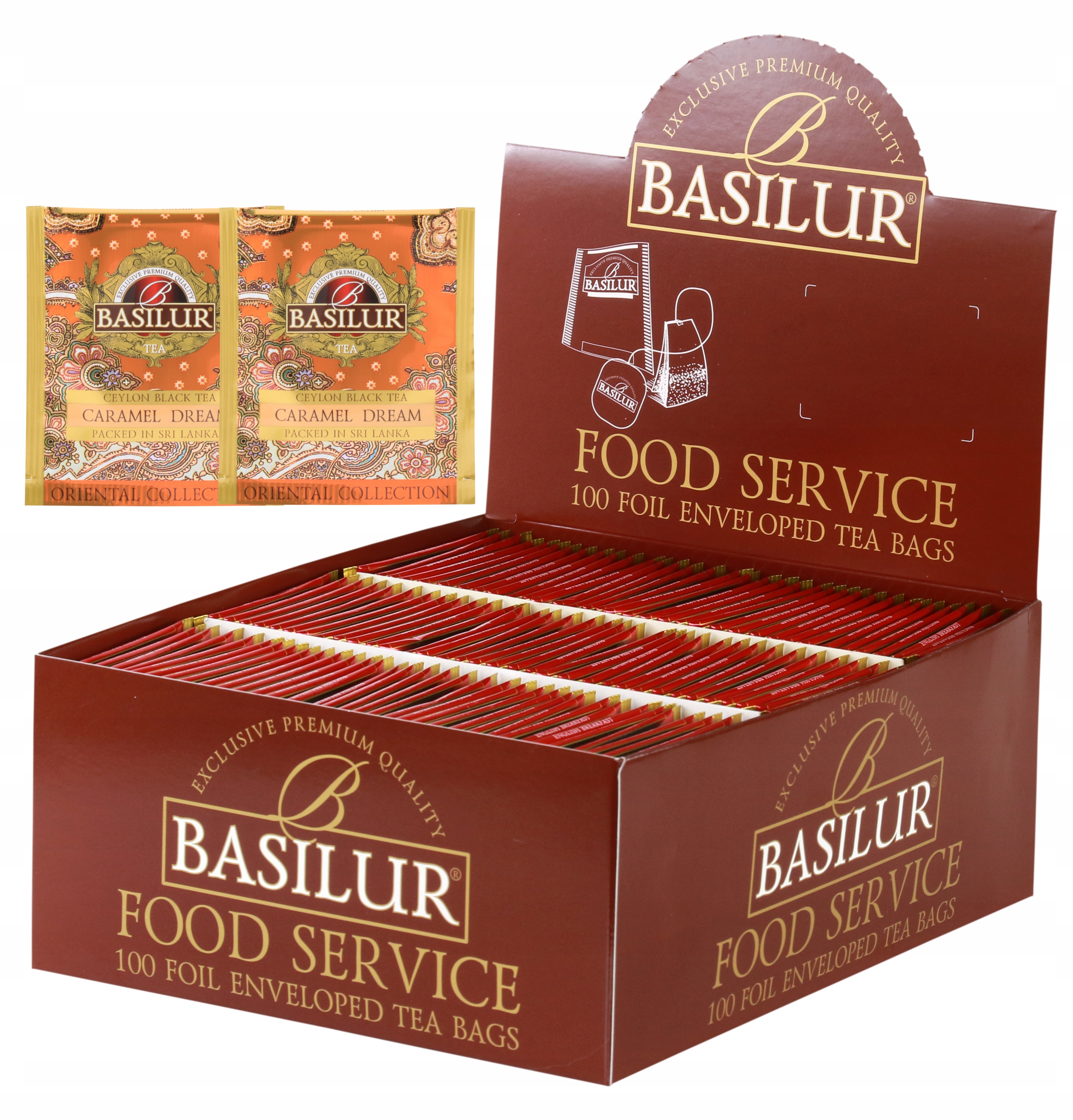 Levně Čaj černý Basilur Caramel Dream expresní s karamelem HoReCa 100 ks