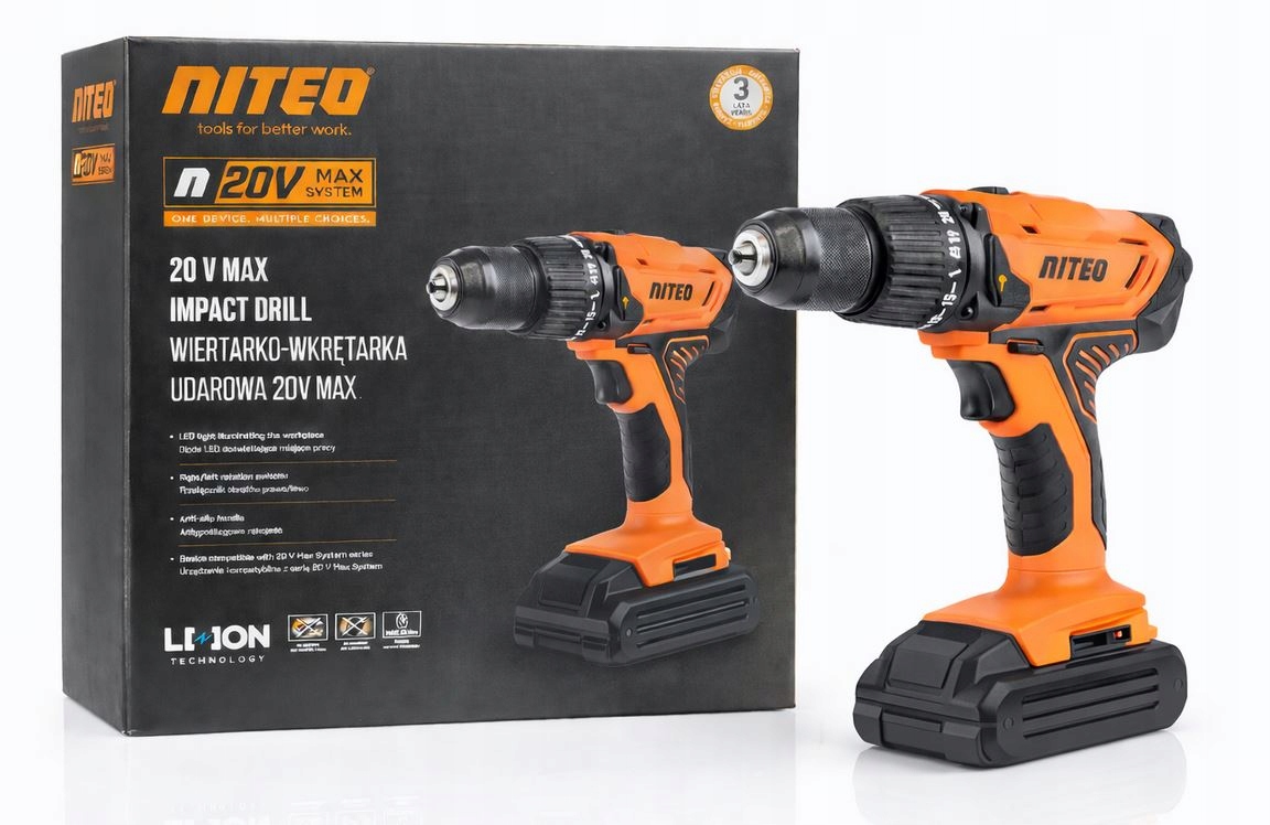 Wiertarka Wkrętarka udarowa Niteo 20 V 810 W