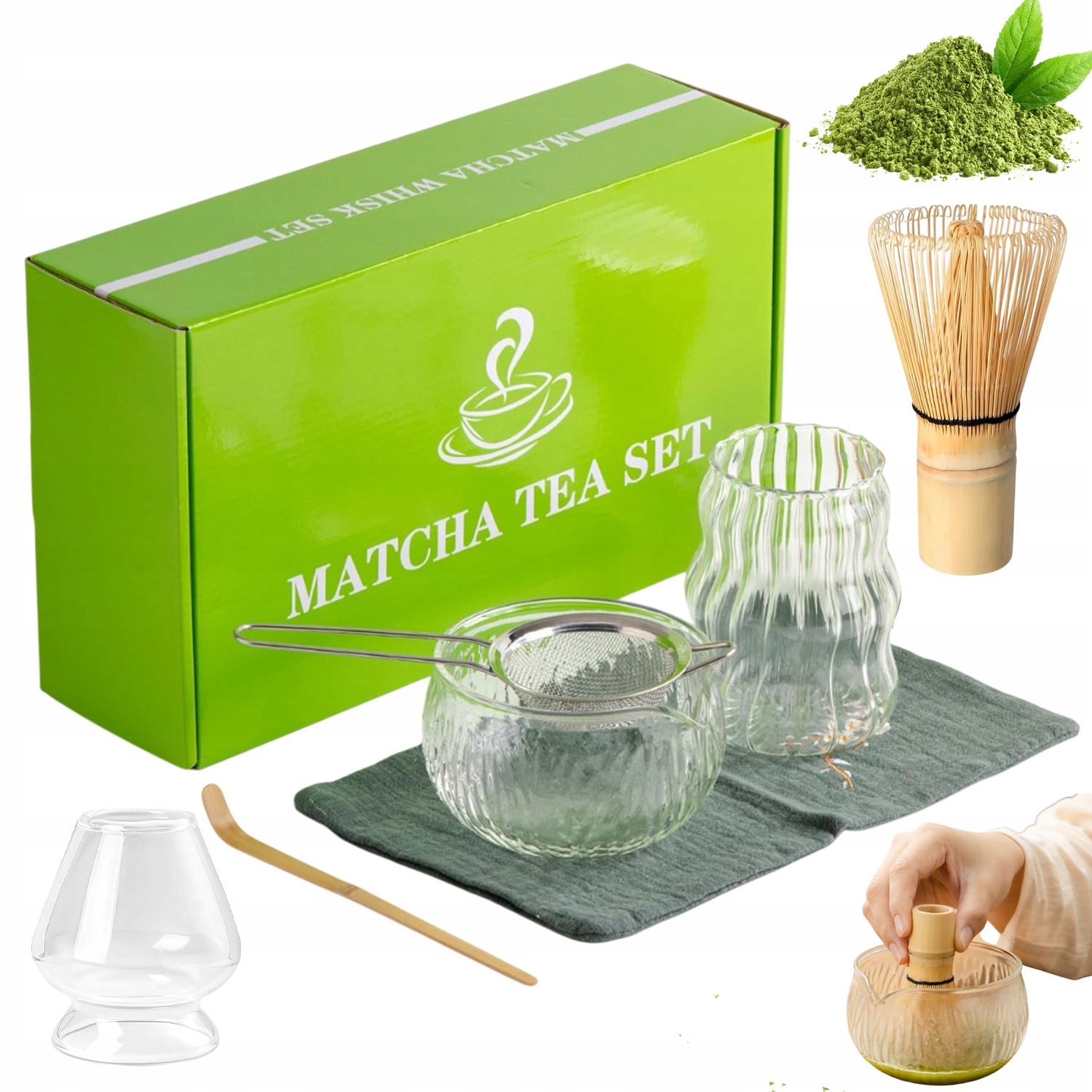 Levně Dárková Sada Na Čaj Matcha Pro Milovníky Matchy 7PCS Jednoduchost