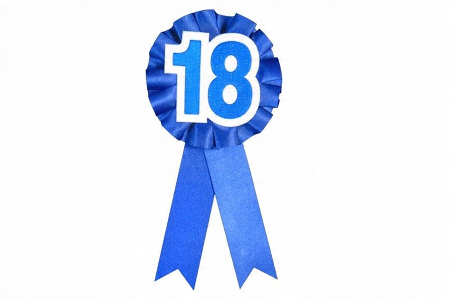 

Kotylion Urodzinowy 18 Urodziny Niebieski 1 szt.