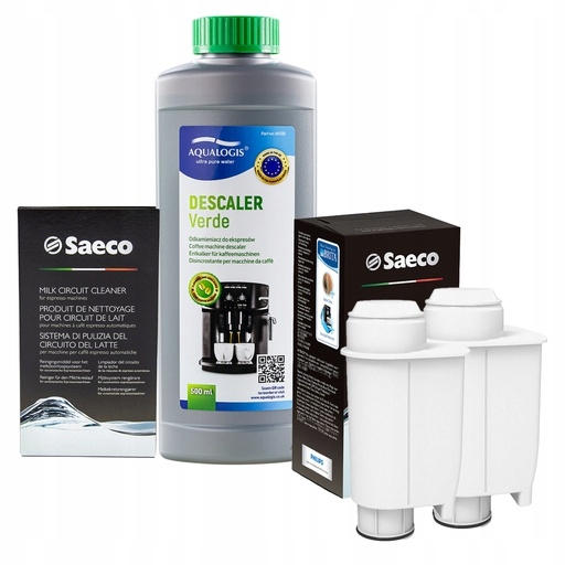 Odvápňovač 500ml Prášek 2x Filtr do kávovaru Gaggia Intenza+