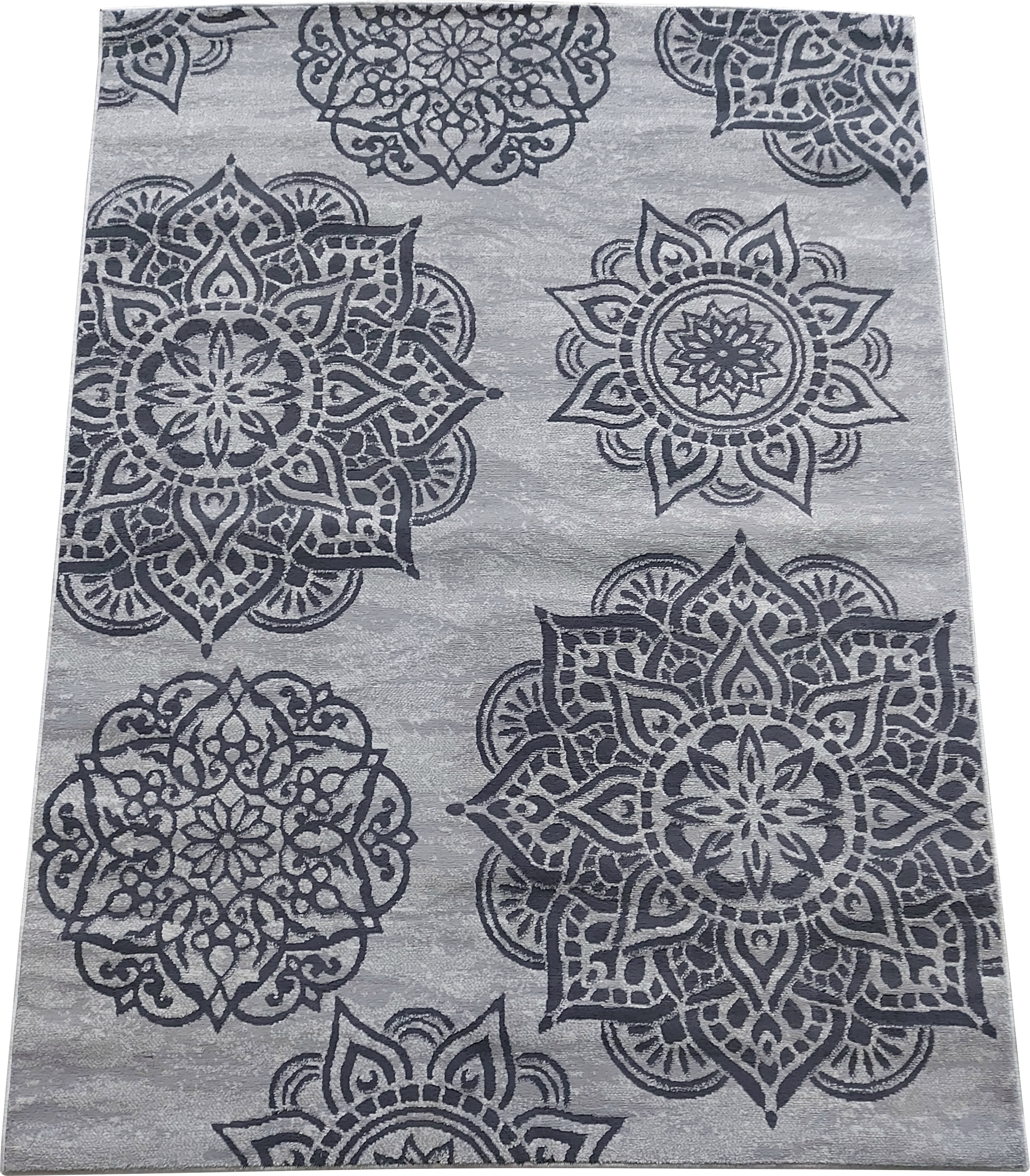 

Dywan pluszowy mandala jasny szary 60x120 cm