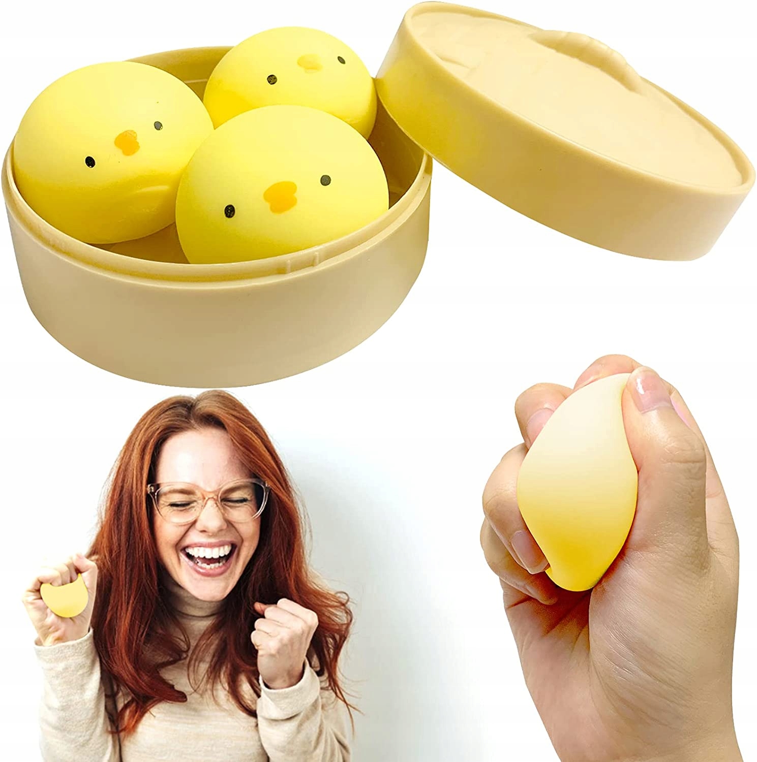 

Squishy Gniotek Antystresowy Piłeczka Kurczak Ptak