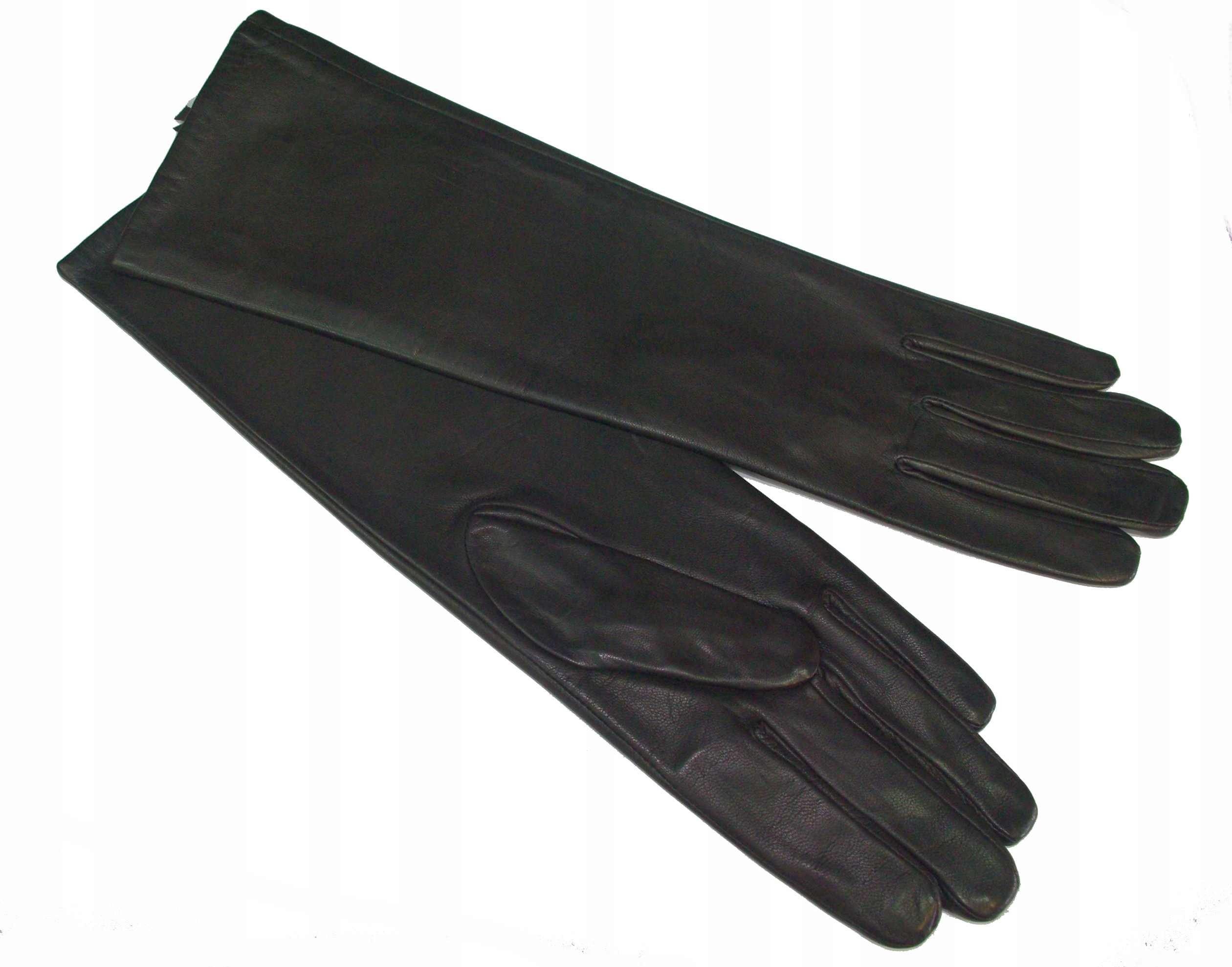 Dámské rukavice z přírodní kůže tmavě hnědé barvy 7,5