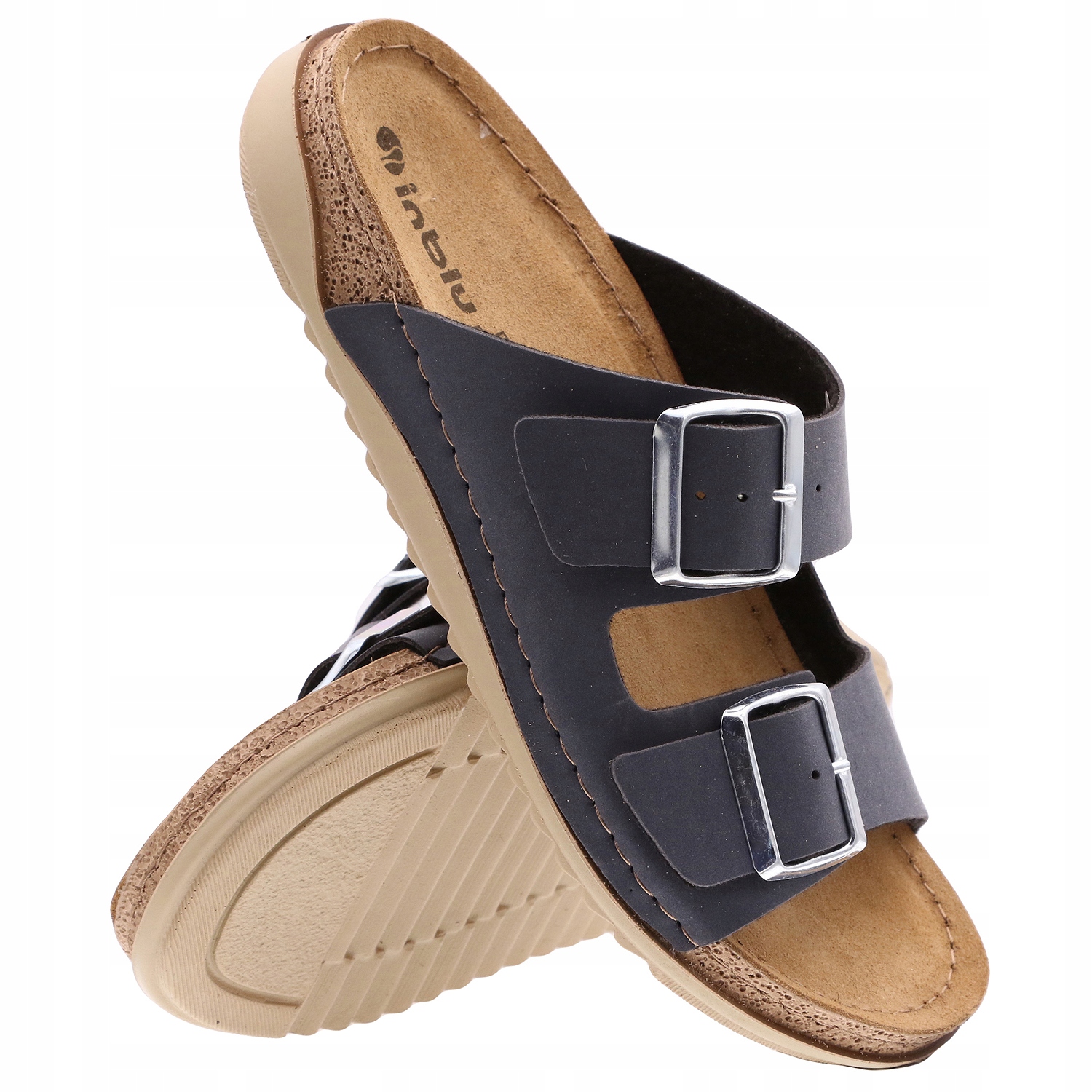 KLAPKI DAMSKIE INBLU SKÓRA AA67 MEDYCZNE WYGODNE WKŁADKA SKÓRA LATO 38 Marka Inblu