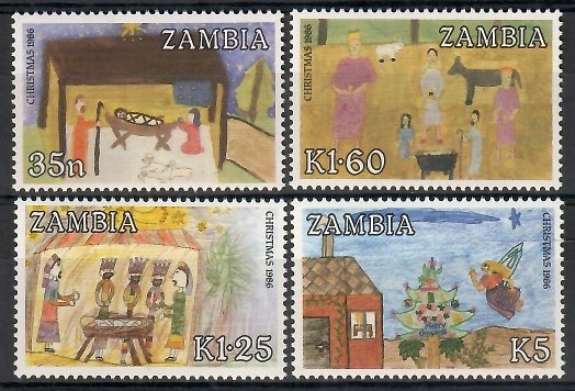 Zambia 1986 Mi 369-372 Czyste **