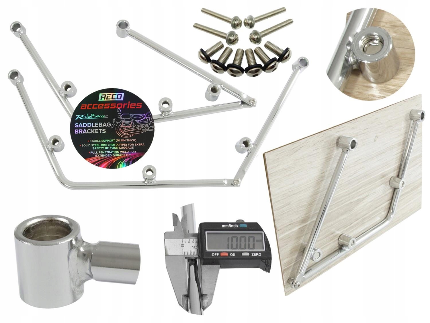 stelaże pod sakwy chrom regulowane bez wygięcia