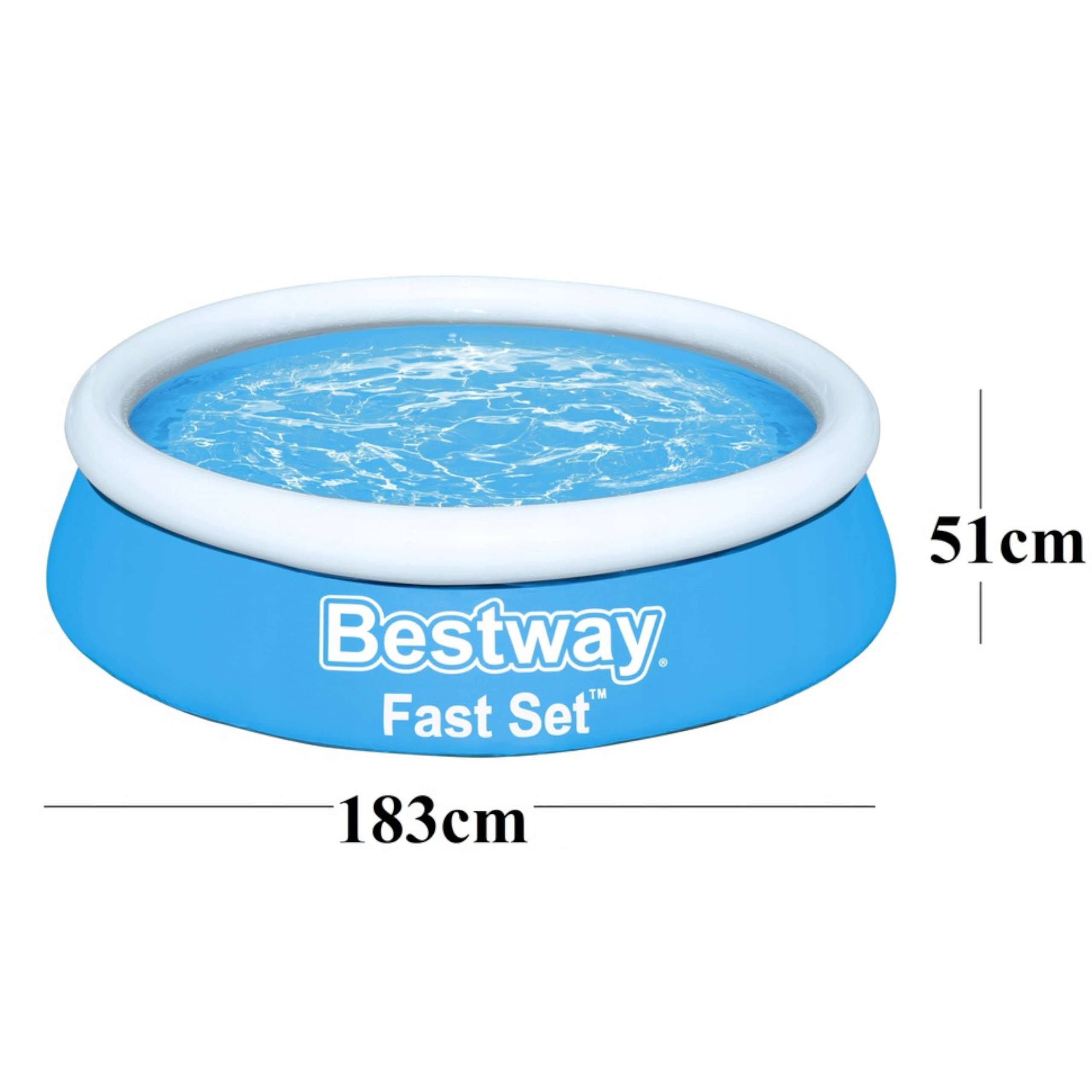 BASEN ROZPOROWY OGRODOWY 183 x 51 cm BESTWAY 57392 Długość 183 cm