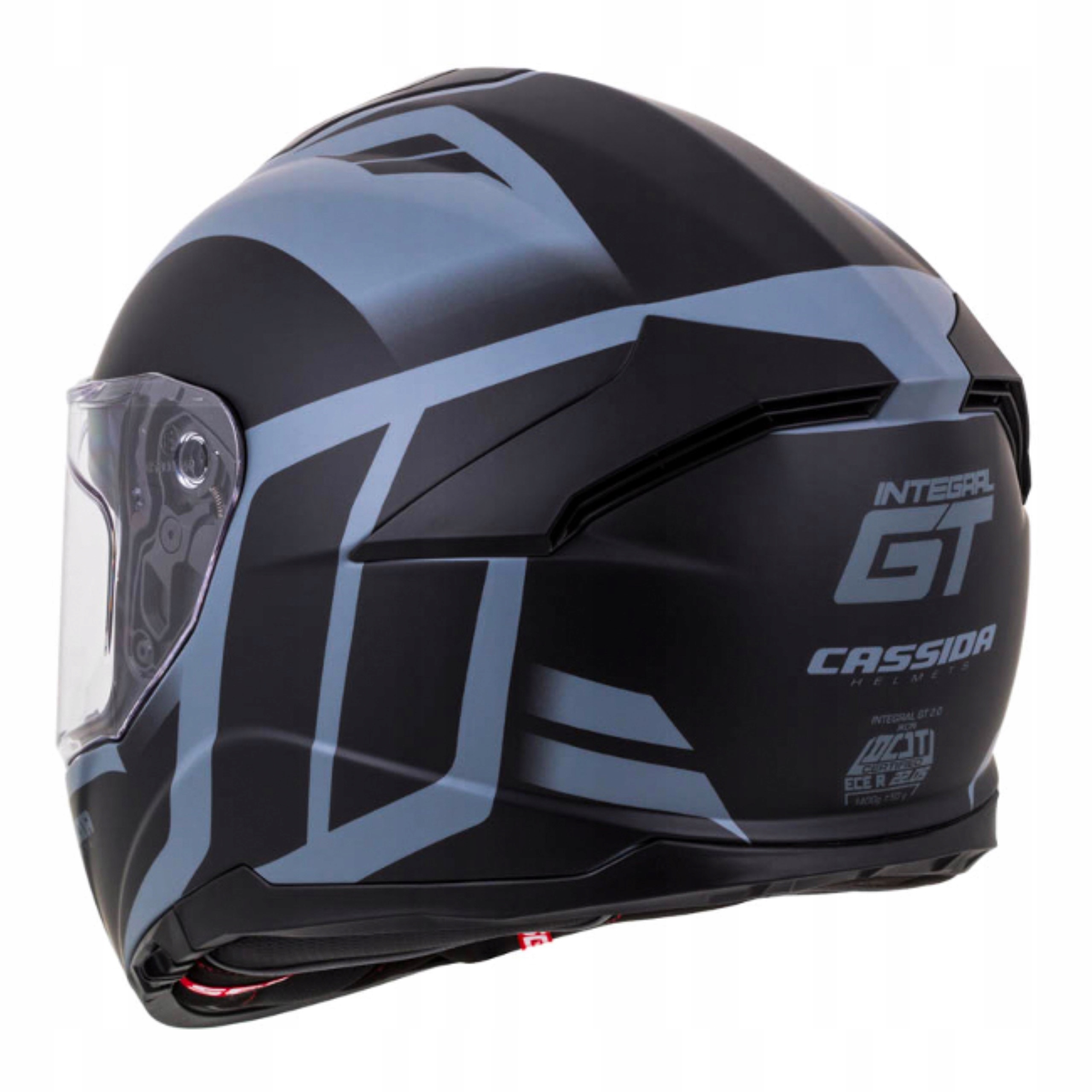 CASSIDA KASK MOTOCYKLOWY GT2 Z WŁÓKNA + PINLOCK XS Typ Integralne / Pełne